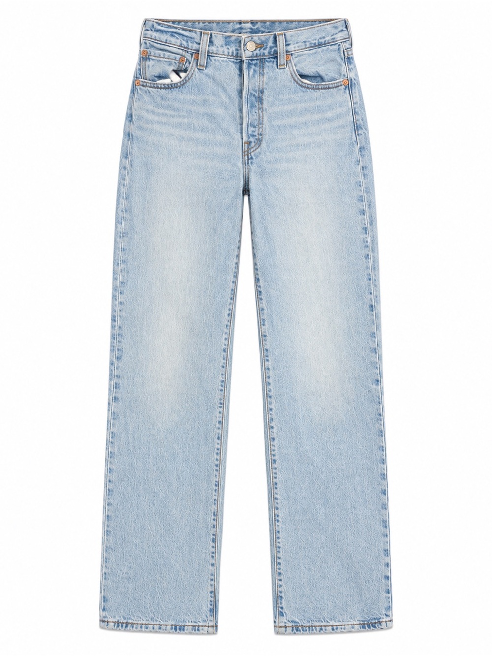 Levi’s Premium Ribcage Straight Jeans Women’s 27 Light Wash High Rise Button Fly